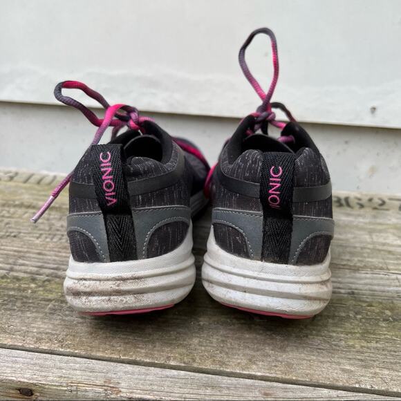 Vionic Agile Fyn Sneakers Size 9 black gray pink - Picture 6 of 8
